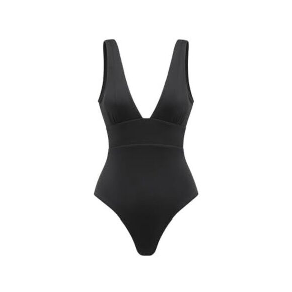 YAKISWIIM Womens Black One Piece Swimsuit NWT - Picture 3 of 5